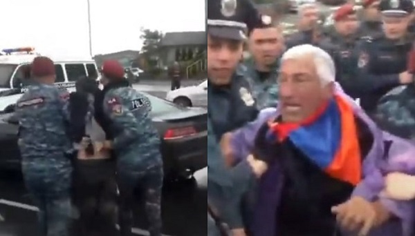 Բերեք էդ բիձուն ինձ․․․Ոստիկանը հայհոյում է պապիկին․Բիրտ ուժով բերման են ենթարկել ավտոերթի մասնակցին