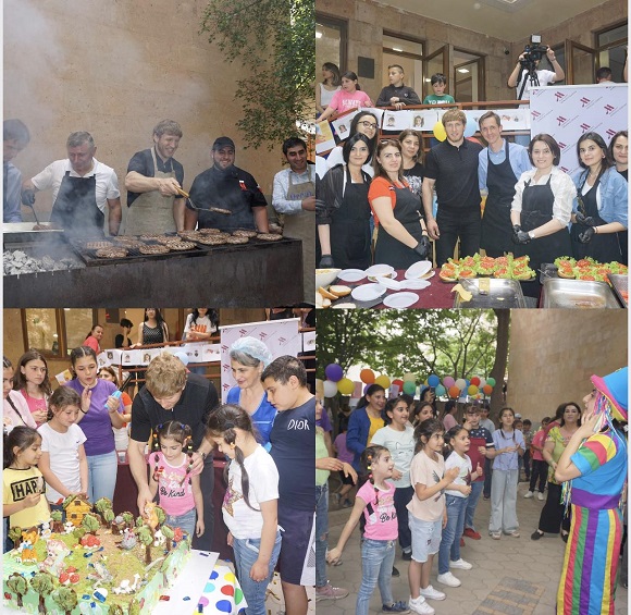 Չեմպիոն Արթուր Ալեքսանյանը բուրգերներ է պատրաստել «Օրրանի» սաների ու հյուրերի համար